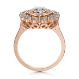 Pierścionek z owalnym diamentem różowe złoto SBP_016